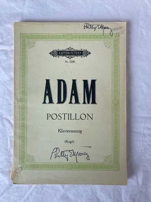 Adolphe Adam - Postillon de Lonjumeau - Comic Opera Score - Edition Peters