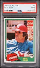 1981 COCA-COLA #8 PETE ROSE PSA 9