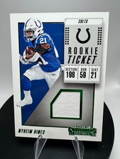2018 Panini Contenders #RTS-29 Nyheim Hines Rookie Ticket Jersey Green 