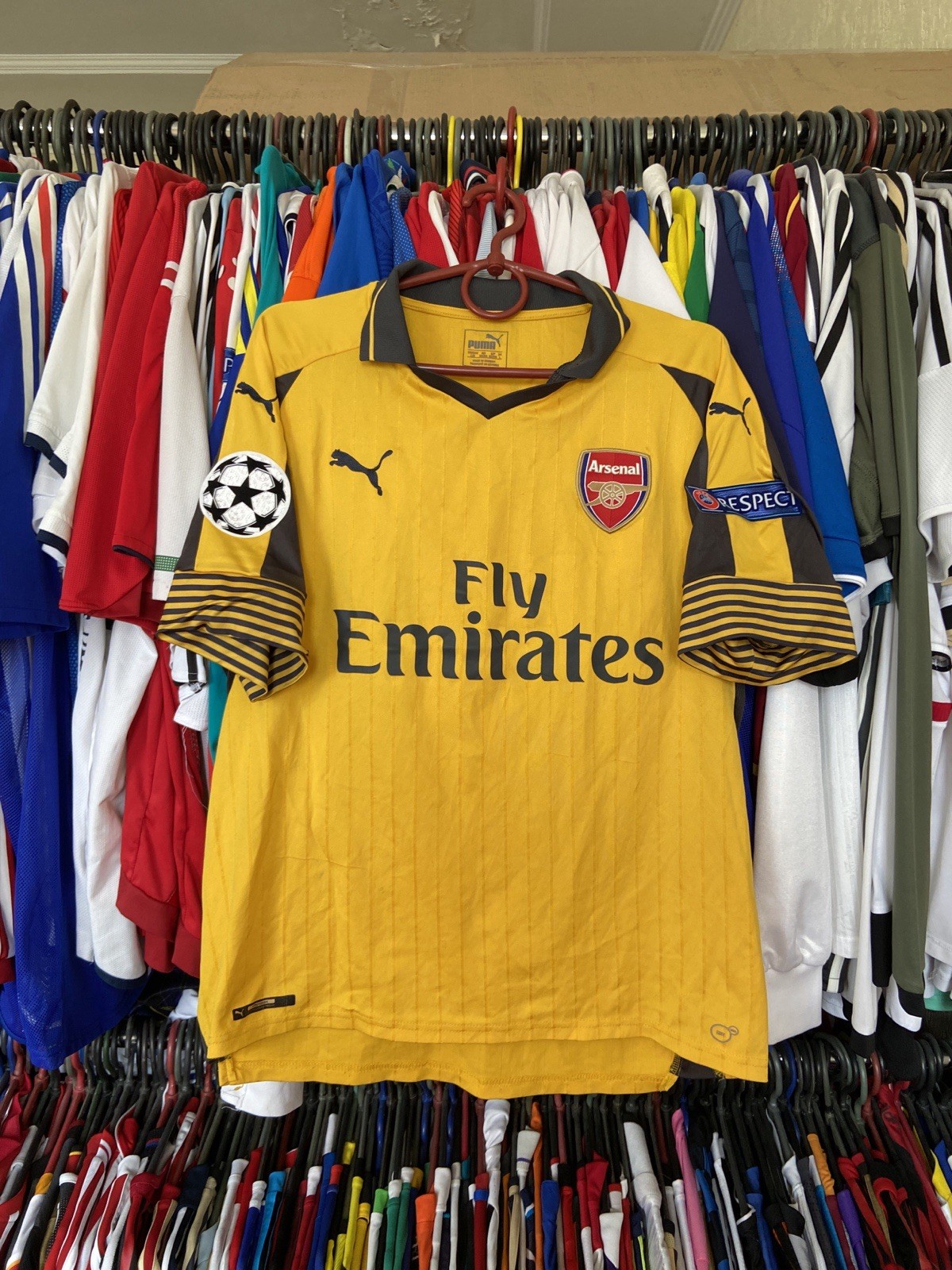 ARSENAL LONDON 2016 2017 AWAY SHIRT JERSEY PUMA sz L MEN #11 OZIL