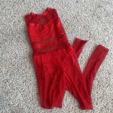 The lineup Marlee Unitard in red adult small