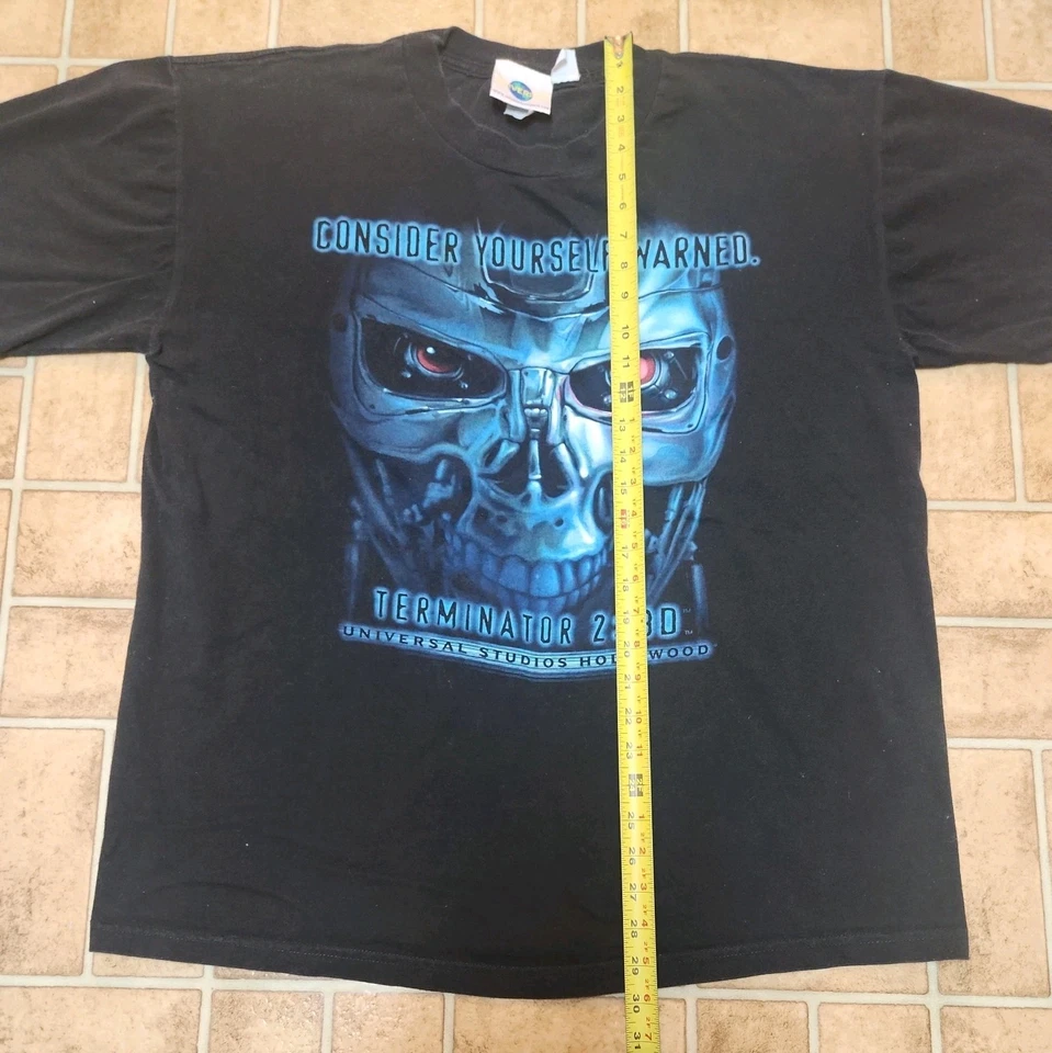Vintage Terminator 2 3D Universal Studios T-Shirt Mens Sz XL T2 Movie Promo - Image 4 of 4