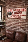 Vintage 1940s Sound Siren Porcelain Sign, Industrial Ad Kitchen/Bar Decor