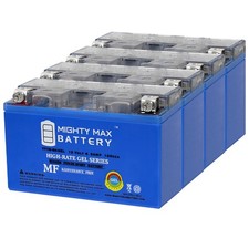 Mighty Max YT7B-BS GEL 12V 6.5AH Rechargeable Motorcycle Battery - Pack of 4