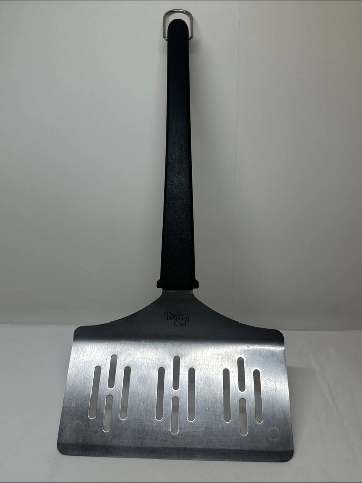 Pampered Chef BBQ Grill Jumbo Turner 8" Wide Stainless Steel Barbecue - Image 2 of 4
