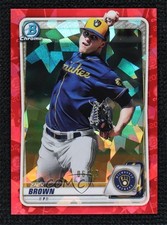 2020 Bowman Chrome Sapphire Edition Red 6/15 Zack Brown #BCP-34 9su