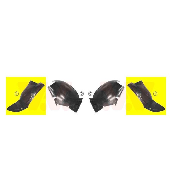 Set Radhausschale Vorne Links Rechts Passend FüR Peugeot 206 CC 2D 2A/C 2E/K-image