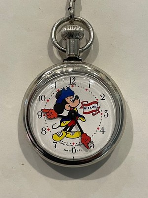 Vintage Mickey Mouse Bicentennial Pocket Watch Made in USA - EXE - Runs