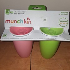 New Set of 2 Munchkin Miracle 360 10oz. Spill Proof Cups Kids Childrens Tumblers