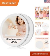 Cake Boards 12 Inch Round - Sturdy 1/2 Inch Cake Drum, 12 Inch Cake Boards,Co...