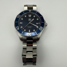 TAG Heuer Aquaracer Automatic Diver Wristwatch Blue Dial 300M w/ Box & Papers