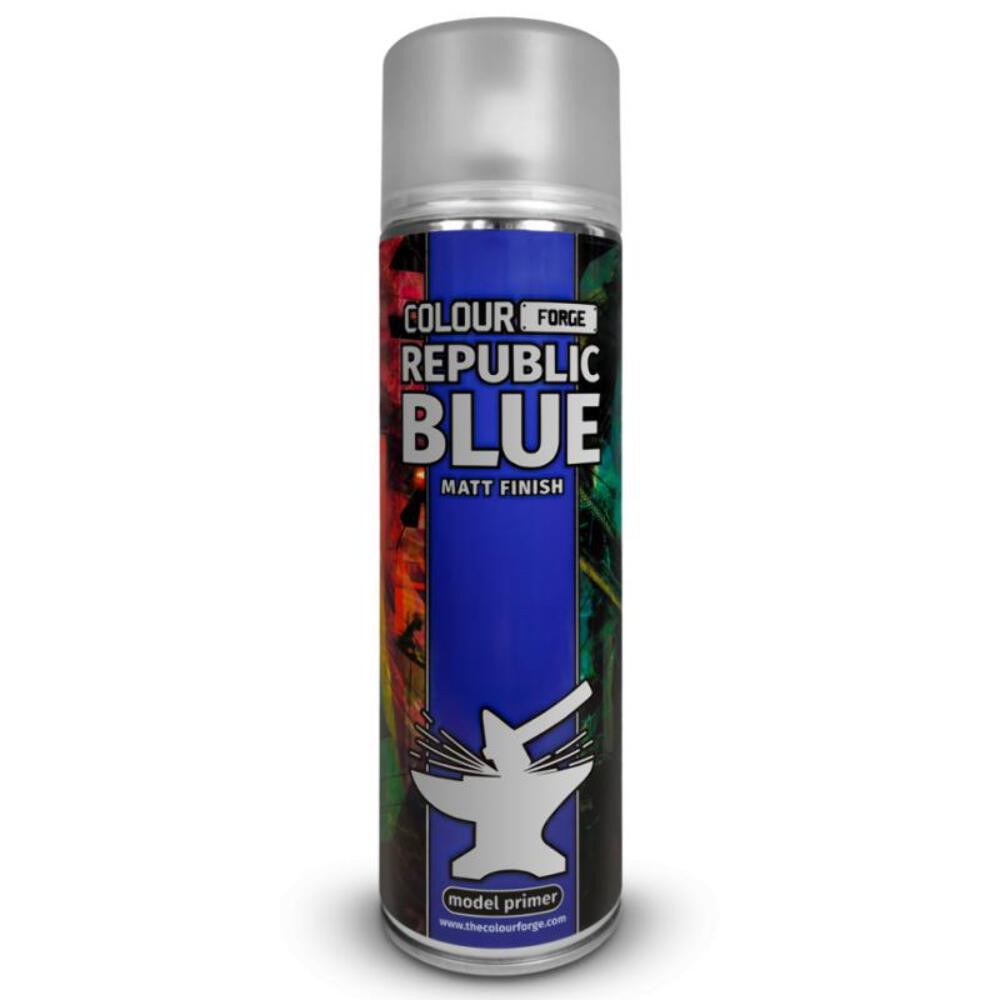 The Colour Forge Republic Blue Matt Finish Model Primer 500ml Aerosol Spray Can - Image 3