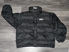 First Down XXL Reversible Down Jacket Black All-Over Print Rare