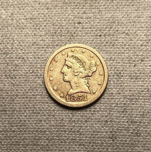 1851 D $5 Gold Liberty Coin Dahlonega ZM