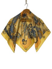 HERMES Scarf Silk IVO All-Over Print Women's