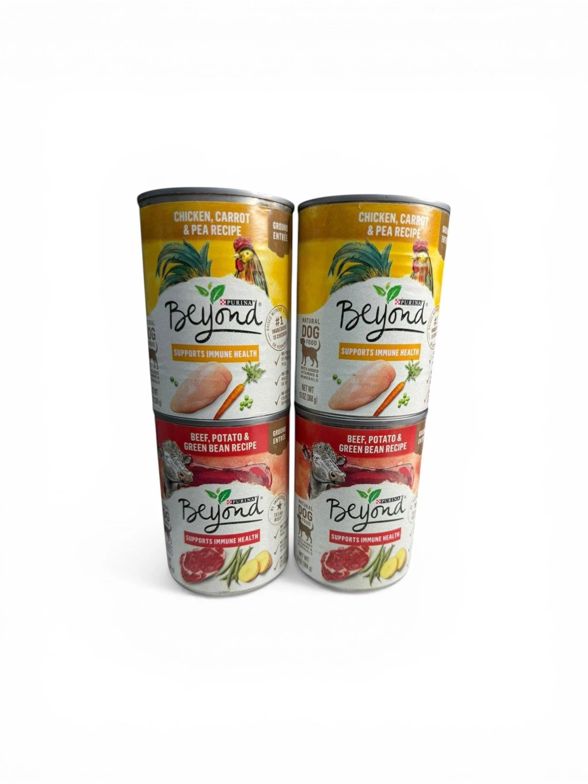 Purina Beyond Wet Dog Food 2 Chicken Carrot Pea 2 Beef Potato Green Bean 4 Cans