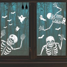 140PCS Halloween Window Clings Decor for Halloween Decorations Double Side Win