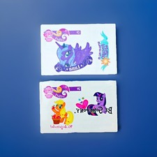 My Little Pony Temporary Tattoos Girls Time Designs Luna Pony Apple Jack Stick