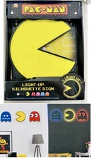 Pac Man Light Up Silhouette Sign Arcade Video Game Room Man Cave 8”X8” Retro~NEW