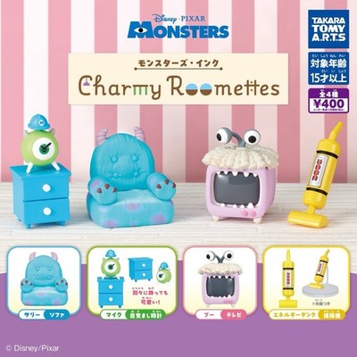 Monsters Inc Furniture Charmy Roomettes Tomy Gachapon (Full 4-Set)