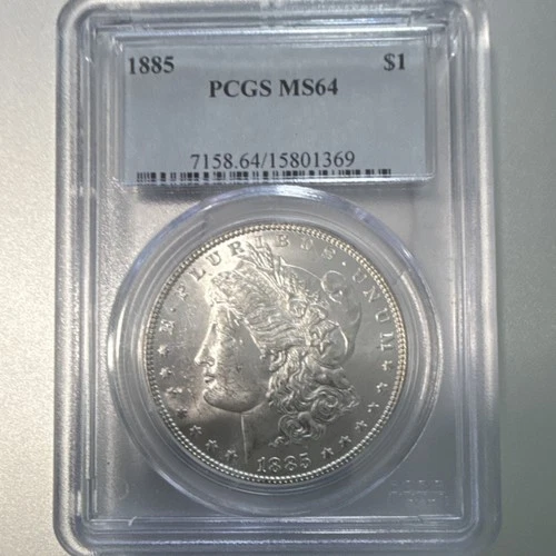 1885 Morgan Dollar PCGS MS64 $1 Silver Coin Philadelphia