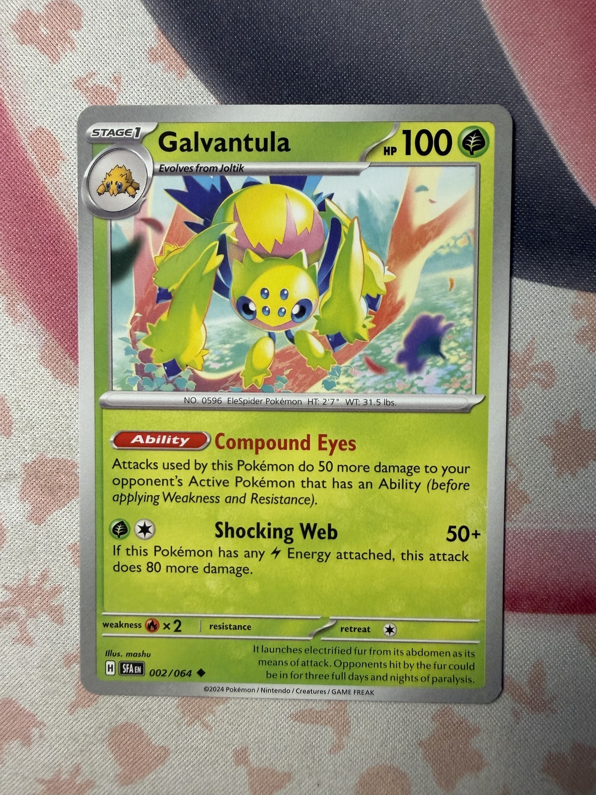 Galvantula Uncommon SV: Shrouded Fable 002/064 NM English