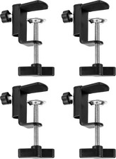 Universal Desk C-Clamp 4 Pack 1/2 Thread Mount Holder for Lamp Mic Camera