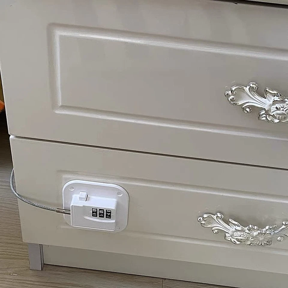 Kühlschrank-Code-Schloss, Kindersicherung, Schrankriegel, Kabelschlösser für ... - Bild 4 von 4