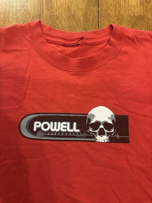 Y2K Powell Skateboards T Shirt Large 2002 Logo Tony Hawk Element Vintage