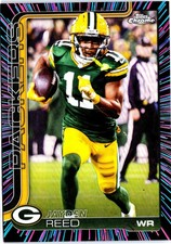 2025 Topps Chrome #107 Jayden Reed Neon Pulse Refractor