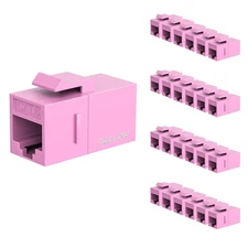 RJ45 Cat6 Keystone Coupler 25-Pack, Female to Female Cat6 Keystone Jack, UTP Key