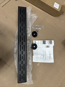 24 Inch Shower Linear Black Drain Rectangular Floor Drain