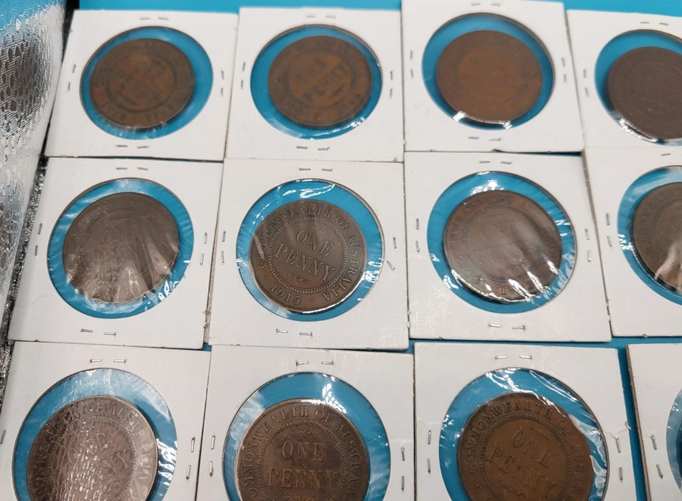 Australian Penny and Half Penny 1911-1936 Lot of 30 Including Rare Varieties - Image 2 of 4