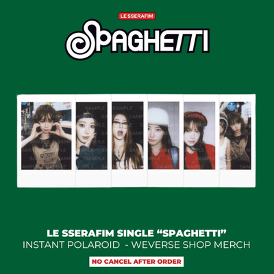 LE SSERAFIM SPAGHETTI INSTANT POLAROID WEVERSE PHOTOCARD OFFICIAL