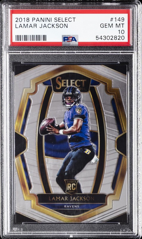 2018 PANINI SELECT #149 LAMAR JACKSON PSA 10
