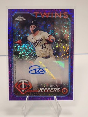RYAN JEFFERS 2024 TOPPS CHROME AUTOGRAPH PURPLE SPECKLE TWINS AUTO /299