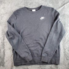 Nike Sweatshirt Women  s M Black Sportswear Club Fleece Crew Pullover DQ5473-010