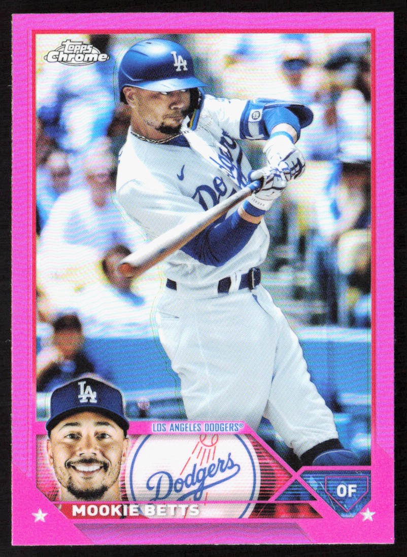 2023 Topps Chrome Mookie Betts Pink Refractor #150 LA Dodgers