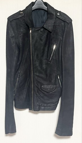 Rick Owens, Vintage Rick Owens Stooges Blister Leather Double Riders Jacket Size XS Black