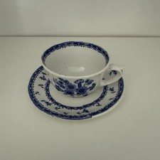 Pre-owned Miniature Toy Arabia Finland Cup  Saucer Blue Floral