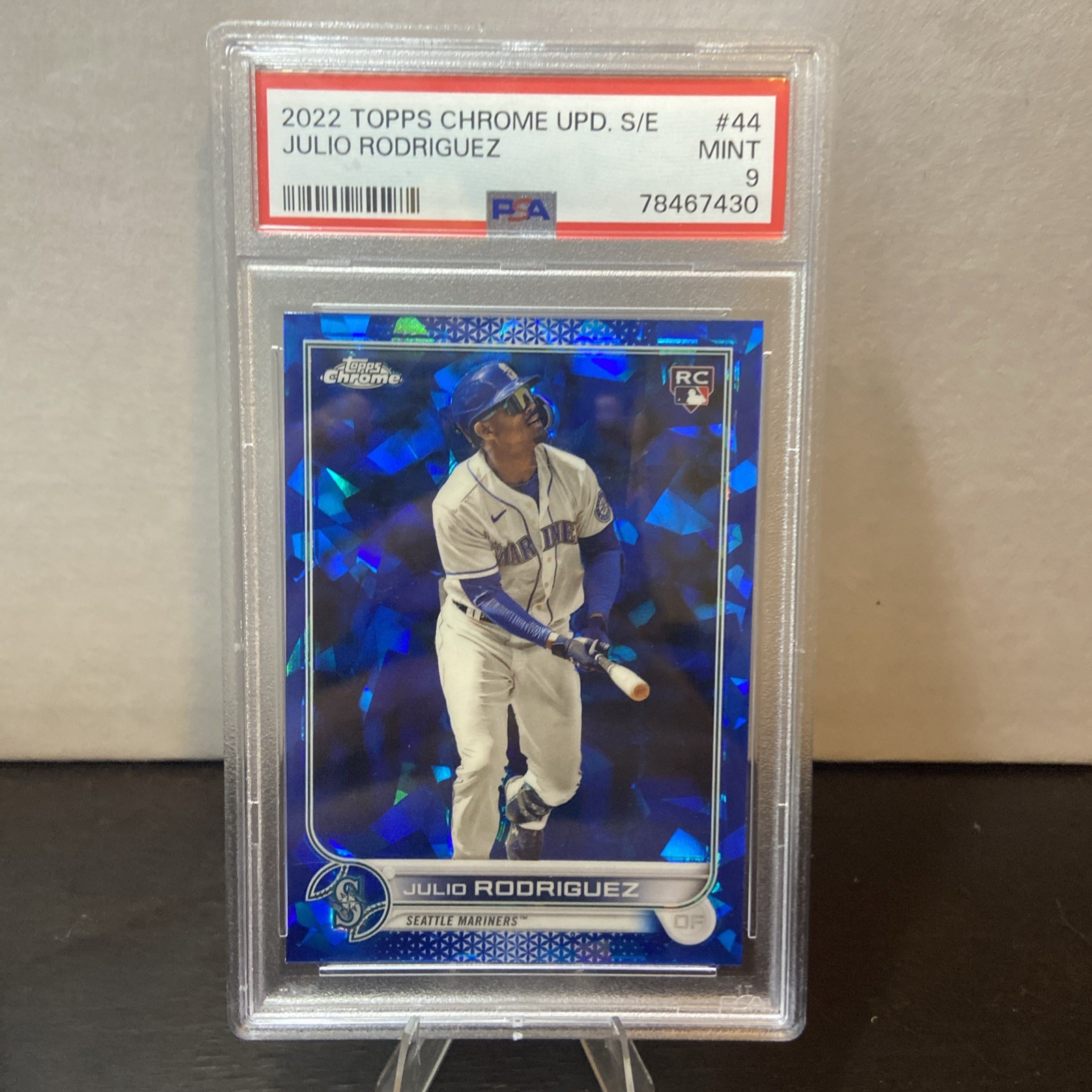 JULIO RODRIGUEZ (RC)2022 Topps Chrome Update Sapphire Edition PSA 9 #44 Mariners