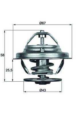 Thermostat Kühlmittel MAHLE TX 19 75D für MERCEDES R107 C107 SL W116 KLASSE W126