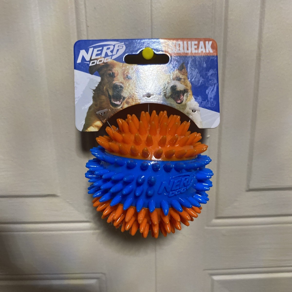 Nerf Dog - Blue/Orange 2.5” Small Spike Ball ~ Squeaky Dog Toy | eBay