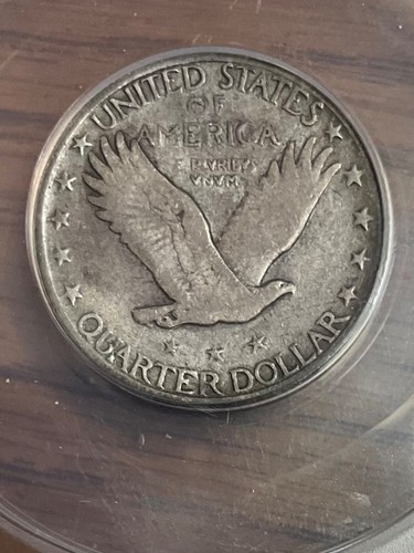 ANACS VG8 1918/7 S STANDING LIBERTY QUARTER VERY POPULAR OVERDATE NICE COLOR - Picture 2 of 3
