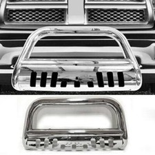 Stainless Steel Chrome Bull Bar Bumper Brush Guard For 2008-2013 Gmc Sierra 1500