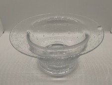 VTG Clear Glass Pedestal Fruit Flower Compote...