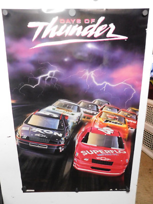 Vtg 1990 Days of Thunder Race 72 Movie Poster New Old Stock NOS 31-1/2'' X 21''