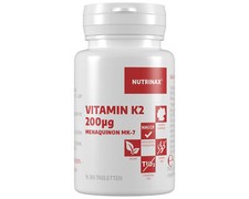 Nutrinax Vitamin K2 - 200µg - 365 vegane Tabletten - Vitamin k2 mk7 …