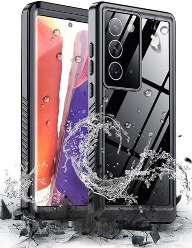 Hualele for Samsung Galaxy Note 20 Case Waterproof, Built in Lens & Screen - Picture 7 of 8