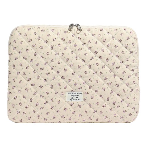 Florale Laptophülle, gesteppte Laptophülle für 13-Zoll-Laptop-Tablet (lila) - Afbeelding 3 van 12